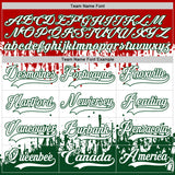 Custom Red White-Green 3D Pattern Abstract Splatter Paint Mexico Christmas Hockey Lace Neck Jersey