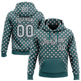 Custom Stitched Midnight Green Silver-Black 3D Pattern Design Baseball Game Day Philadelphia Inspired Sports Pullover Sweatshirt Hoodie