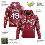 Custom Stitched Cardinal White Red-Black 3D Pattern Design Baseball Game Day Arizona Inspired Sports Pullover Sweatshirt Hoodie