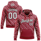 Custom Stitched Cardinal White Red-Black 3D Pattern Design Baseball Game Day Arizona Inspired Sports Pullover Sweatshirt Hoodie