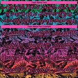 Custom Stitched Black Pink 3D Tropical Hawaii Palm Leaves Sports Pullover Sweatshirt Hoodie