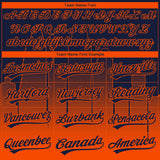 Custom Stitched Navy Orange 3D Gradient Fashion Houston City Edition Sports Pullover Sweatshirt Hoodie
