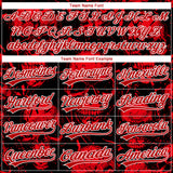 Custom Stitched Black Red-White 3D Pattern Design Halloween Skulls Sports Pullover Sweatshirt Hoodie