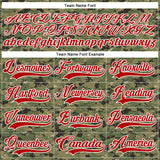 Custom Camo Red Royal-White American Flag Camouflage Hockey Lace Neck Jersey