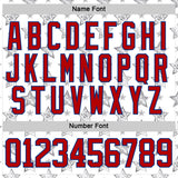 Custom White Red-Royal American Flag Hockey Lace Neck Jersey