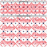 Custom White Navy-Fire Red American Flag Hockey Lace Neck Jersey