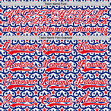 Custom Royal Fire Red-White American Flag Hockey Lace Neck Jersey