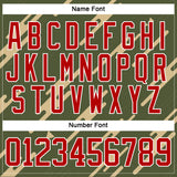 Custom Olive Red Vegas Gold-White 3D Pattern Design Foodie Funny Hot Sauce Chili Hockey Lace Neck Jersey