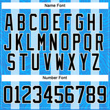 Custom Blue Black Powder Blue-White 3D Pattern Design Stripe Hockey Lace Neck Jersey