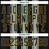 Custom Black Navy Green Red Gold-White 3D Pattern Design Stripe Hockey Lace Neck Jersey
