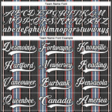 Custom Black White Red-Blue 3D Pattern Design Stripe Hockey Lace Neck Jersey