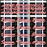 Custom Black White Green Navy-Red 3D Pattern Design Stripe Hockey Lace Neck Jersey