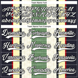 Custom Green White Cream Black-Red 3D Pattern Design Stripe Hockey Lace Neck Jersey