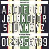 Custom Green White Cream Black-Red 3D Pattern Design Stripe Hockey Lace Neck Jersey