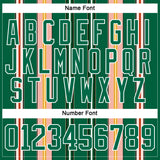 Custom Kelly Green Pink Yellow Black-White 3D Pattern Design Stripe Hockey Lace Neck Jersey