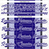 Custom Dark Purple Black-White 3D Pattern Design Stripe Hockey Lace Neck Jersey
