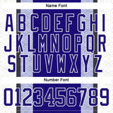 Custom Dark Purple Black-White 3D Pattern Design Stripe Hockey Lace Neck Jersey