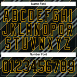 Custom Black Gold-White 3D Pattern Design Stripe Hockey Lace Neck Jersey