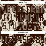 Custom Brown Cream 3D Pattern Tribal Indigenous Grunge Splash Hockey Lace Neck Jersey