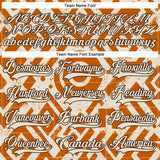 Custom Cream Texas Orange-Brown 3D Pattern Tribal Indigenous Grunge Geometric Splash Hockey Lace Neck Jersey