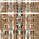 Custom Cream Brown Orange-Black 3D Pattern Tribal Indigenous Grunge Splash Hockey Lace Neck Jersey