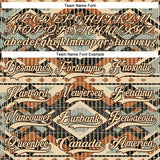 Custom Brown City Cream Orange-Blue 3D Pattern Tribal Indigenous Grunge Geometric Splash Hockey Lace Neck Jersey