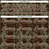 Custom Olive Brown Cream-Burgundy 3D Pattern Tribal Indigenous Grunge Splash Hockey Lace Neck Jersey