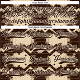 Custom City Cream Brown-Cream 3D Pattern Tribal Indigenous Grunge Geometric Splash Hockey Lace Neck Jersey
