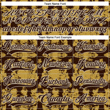 Custom Brown Old Gold-Cream 3D Pattern Tribal Indigenous Grunge Splash Hockey Lace Neck Jersey