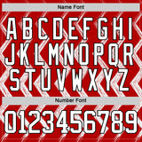 Custom Red White-Black 3D Pattern Abstract Chicago Inspired Zigzag Hockey Lace Neck Jersey