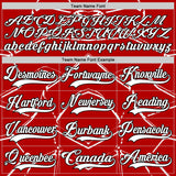 Custom Red White-Black 3D Pattern Abstract Detroit Inspired Line Hockey Lace Neck Jersey