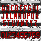 Custom White Red-Black 3D Pattern Abstract Detroit Inspired Line Hockey Lace Neck Jersey