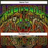 Custom Brown Neon Green Red-Blue 3D Pattern Trippy Psychedelic Hockey Lace Neck Jersey