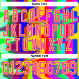 Custom Light Yellow Pink Purple Red-Green 3D Pattern Trippy Psychedelic Neon Splash Hockey Lace Neck Jersey