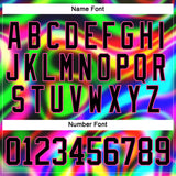 Custom Black Pink Yellow Green-Blue 3D Pattern Trippy Psychedelic Neon Trendy Holographic Vaporwave Style Hockey Lace Neck Jersey