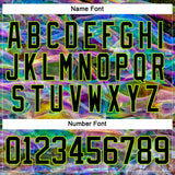Custom Black Neon Green 3D Pattern Trippy Psychedelic Trendy Holographic Vaporwave Style Hockey Lace Neck Jersey