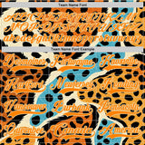 Custom Bay Orange Blue Black-Cream 3D Pattern Animal Print Hockey Lace Neck Jersey