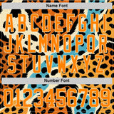 Custom Bay Orange Blue Black-Cream 3D Pattern Animal Print Hockey Lace Neck Jersey