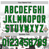 Custom White Grass Green Red Yellow-Black 3D Pattern Design Black History Month Africa Tribal Authentic Baseball Jersey