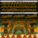 Custom Black Green Gold-Red 3D Pattern Design Black History Month Africa Tribal Authentic Baseball Jersey