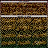 Custom Brown Black Red Gold-Green 3D Pattern Design Black History Month Africa Tribal Authentic Baseball Jersey