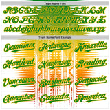 Custom White Grass Green Gold Red-Black 3D Pattern Design Black History Month Africa Tribal Authentic Baseball Jersey