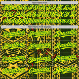 Custom Black Light Yellow Gold Grass Green-Red 3D Pattern Design Black History Month Africa Tribal Authentic Baseball Jersey