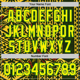 Custom Black Light Yellow Gold Grass Green-Red 3D Pattern Design Black History Month Africa Tribal Authentic Baseball Jersey