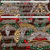 Custom Brown Green Red Yellow-White 3D Pattern Design Black History Month Africa Tribal Authentic Baseball Jersey