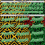Custom Black Grass Green Gold Red-White 3D Pattern Design Black History Month Africa Tribal Authentic Baseball Jersey