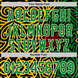 Custom Black Grass Green Gold Red-White 3D Pattern Design Black History Month Africa Tribal Authentic Baseball Jersey