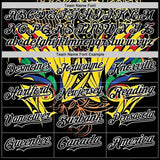 Custom Black Yellow Red Green-White 3D Pattern Design Black History Month Africa Tribal Authentic Baseball Jersey