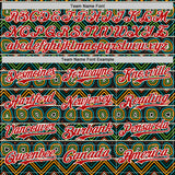 Custom Black Red Green Yellow-White 3D Pattern Design Black History Month African Ethnicity Style Authentic Baseball Jersey