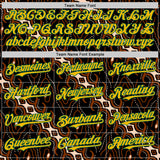 Custom Black Gold Red Cream-Kelly Green 3D Pattern Design Black History Month Abstract Authentic Baseball Jersey